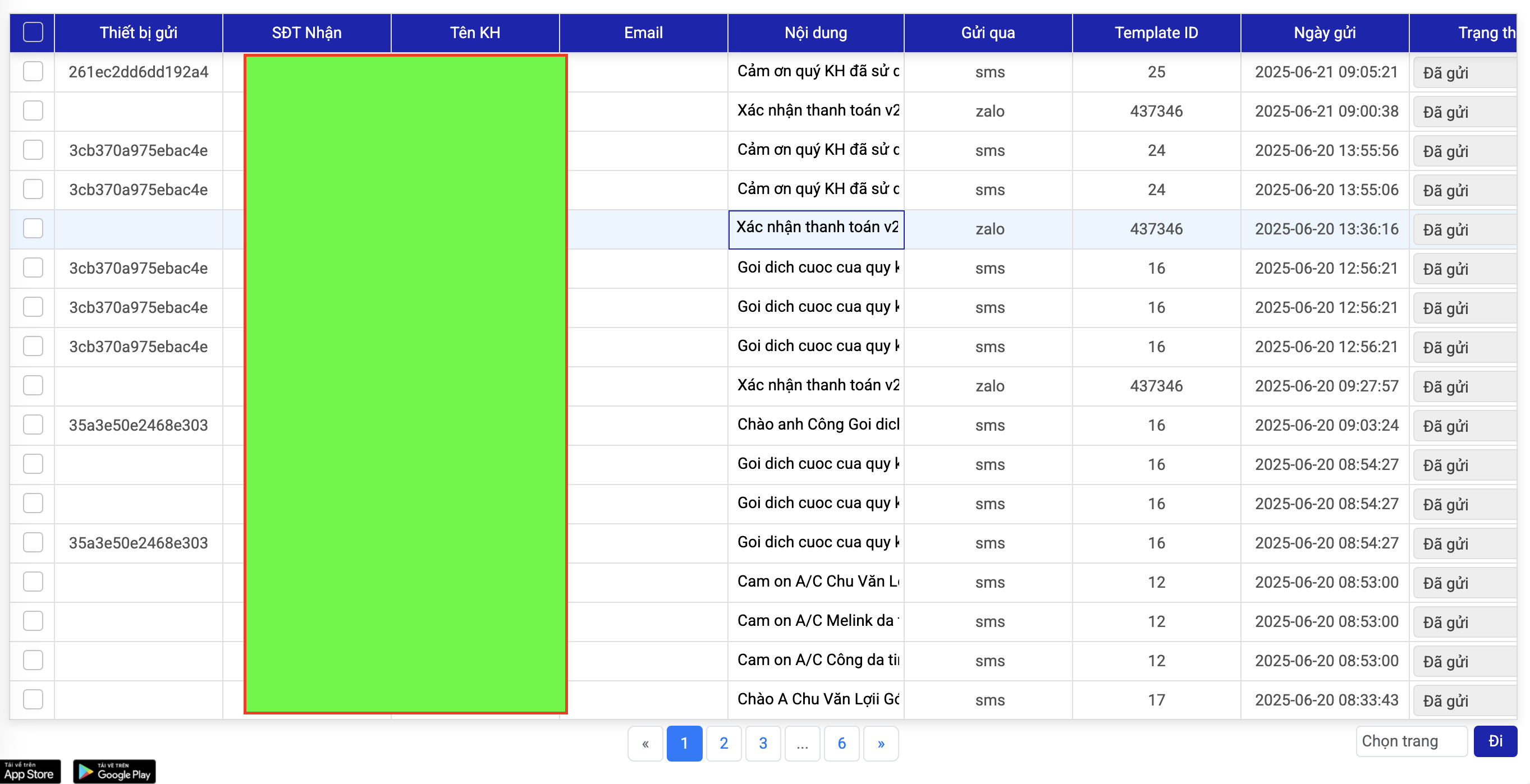 Giải pháp dùng gởi SMS qua SDT cá nhân